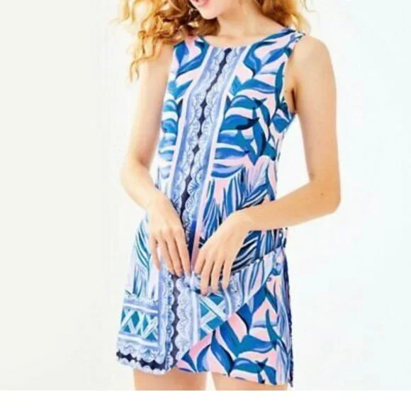 Lilly Pulitzer Donna Printed Romper Pink Tropics Tint Heat Wave Engineered - Picture 1 of 7